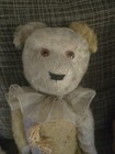 Antique Mohair Clown Teddy Bear Movable Joints Straw Stuffed 