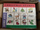 Lot 40 Rubber Stamps Wood Mounted Small Used Christmas Star Heart Bird To From