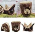 Small Animal Hammock Warm Bed Plush Hideout For Ferret Hamster Sleeping Napping