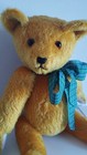 Vintage Large Mohair Teddy Bear Full Jointed Bow Handmade 18 