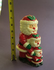     larger 8in Santa Claus Trio Candle Gurly Style Christmas Never Used     