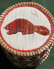 Vtg C1994 Wiikwemkoong Anishinaabe Porcupine Quill Birch Basket Native American