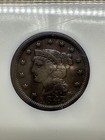 1847 Large Cent 1c Braided Hair Nice Coin For Type Set Or Book Filler