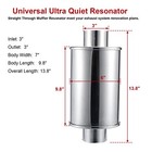 2pcs 3   Ultra Quiet Muffler Resonator 3 In 304s Exhaust Vibrant Resonator 