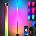 Smart Rgbic Led Corner Floor Lamp With Remote   App 1500 Lumens Music Sync Light