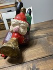 Antique Nice German Paper Mache Santa Blowing Trumpet Cool Folk Art 16    Long