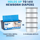 Diaper Pail Refill Bags Compatible With Genie Easy Roll Signature   Platinum Dia