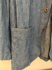 Vintage 70s Sears Kings Road Denim Blazer Men 44 Extra Tall Chambray Sport Coat