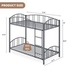 Metal Bunk Bed Twin Over Twin Bunkbeds Frame Sturdy Steel Bed For Kids Boys Girl