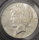 1926-s Peace Silver Dollar Pcgs Graded Ms 63
