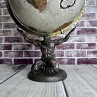 Atlas 12-inch Globe By Replogle Bronze Metallic Finish Titan Figure   Art
