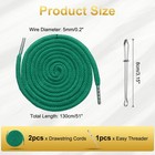 2pcs Drawstring Cords 51  Replacement Drawstring With Threader  Bright Green