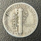 1943 Mercury Dime 10c 90  Silver Raw Winged Liberty Head    free Shipping   
