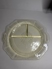 Anchor Hocking Princess Topaz Uranium Glass Grill Plates  Set Of 6