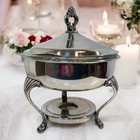 Silver Plate Chafing Dish Food Warming Fire King Bakeware 3 Pc Vtg Fb Rogers