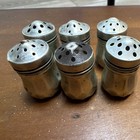 Sterling Silver   925  Miniature Salt   Pepper Shakers Set Lot Of 6 Shaker Set