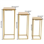 3pcs Golden Metal Stand Wedding Decoration Road Lead Flower Centerpieces Column