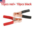 20pcs 80mm 50a Red   Black Car Battery Test Lead Clip Crocodile Alligator Clamps