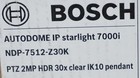 New bosch Ptz Hdr 30x Hd H 265 Ik10 Ip Pendant Surveillance Camera Ndp-7512-z30k
