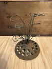 Vtg 1930 s Wire Metal Flower Frog Cast Iron 13 Wire Arrangement J p o  Jpo Orben