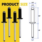 100pcs Black Aluminum Pop Rivets 3 16 X 1     3 16  1    100pcs   Flange 
