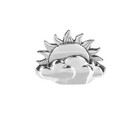 Ganz Silver Linings Silver Tone Sun In Clouds Charm Pocket Token Figurine W card