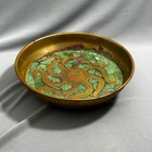 Vintage Salvador Teran Mosaic Brass Tray Mexico