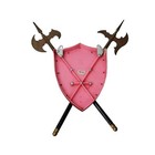 Vintage Antique Mbc Japan Coat Of Arms Plaque Wall Decor Battle Axe Armour 