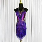 Adult Latin Rumba Fringes Performance Competition Dance Dress Rhythm Dancewear
