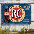 Vintage Royal Crown Cola Tin Metal Signs 8x12 Sign Retro Soda Pop Drink  Sign Su