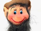 2 Vintage Hillbilly Elf Pixie Gnome Knee Huggers 8  Jestia Japan Rubber Faces