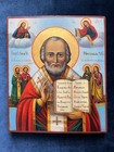 Russian Empire  Large Antique Russian Icon Of  Nicholas The Wonderworker  19th