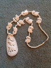 Elephant Pendant Necklace Vintage 14  Long End To End Animal Lover Unusual Cute