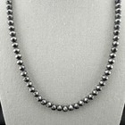 Sterling Silver 6mm Navajo Pearl 20    Necklace Native American Jewelry
