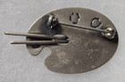 Vintage Signed Beau Sterling Silver Artist Painters Palette Pin Brooch - 1 25 