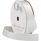 White Satin Ribbon 5 8 Inch Wide Single Face 6 Yards For Crafts Gift Wrapping