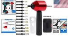 Compact Professional Rivet Gun Kit With 12 Mandrels - Durable   Easy To Use