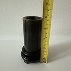 Chinese Green Jade Brush Holder And Stand