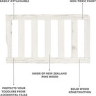 Dream On Me Convertible Crib Toddler Guard Rail In Winter White  Converts Cribs