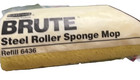 Rubbermaid Commercial Mop Head Refill For Steel Roller  Sponge  12  Wide  6436