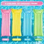 Adult Inflatable Pool Lounger Sun Shade Float With Detachable Swim Cap