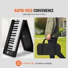 61 Key Folding Keyboard Piano Portable Foldable Piano Bluetooth Midi Black