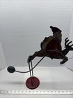 Authentic Models Balance Decor Santa And Reindeer Balancing Metal Art