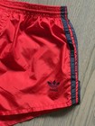 Vintage 70   s 80   s Red Adidas Nylon Sprinter Running Shorts Men   s  Small Medium