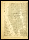 1921 Vintage New York City Map Antique Manhattan Street Map Wall Art Decor