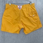 Vintage Birdwell Beach Britches Shorts Adult 36 Yellow Board Swim Trunks Usa Men
