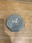 Vintage 1970s Cottagecore Unicorn Soapstone Trinket Keepsake Box