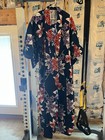 Vintage Japanese Kimono Robe Floral Yukata Made In Japan