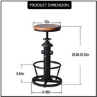 Industrial Bar Stools Kitchen Island Dining Chairs Swivel Wooden Seat Bar Cou   