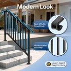 2 Pack Outdoor Stair Hand Rails 5 Step Porch Deck Railing Kit     Galvanized Steel